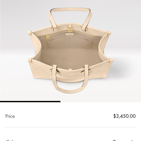 Louis Vuitton OnTheGo MM Cream Tote w/ box and dust bag - Picture 6 of 16
